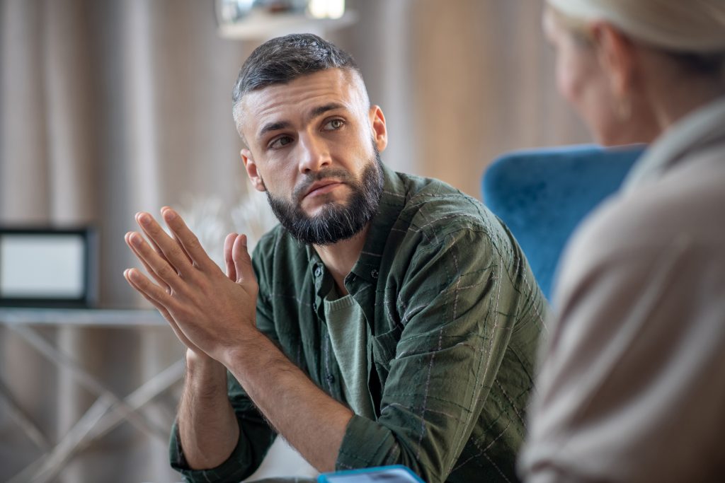 Therapist and client in a session