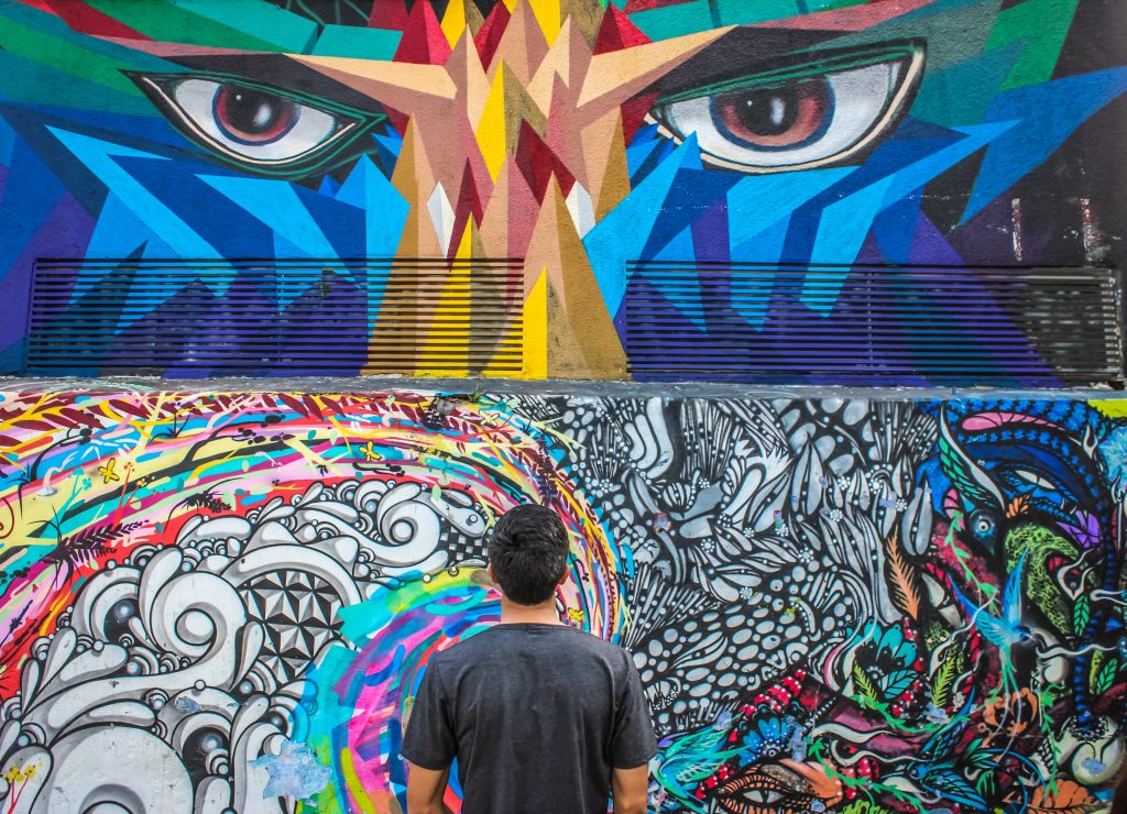 Close-up artwork of eyes
